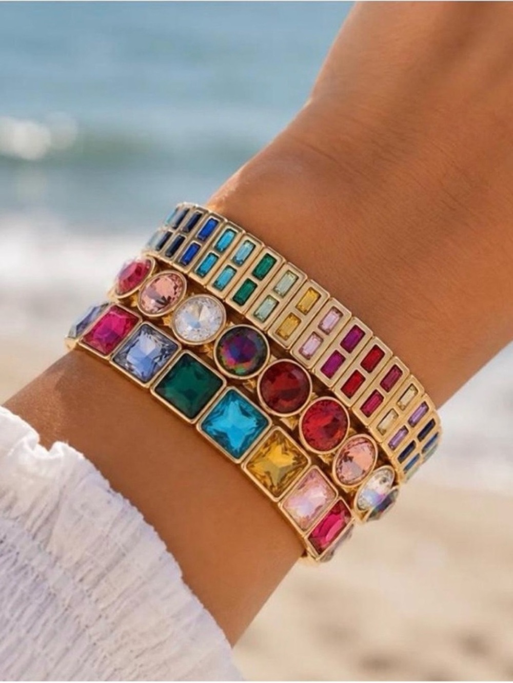 new Treasure Jewels Rainbow Stack Set of bracelets